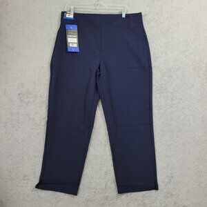NEW Kirkland Ladies Ankle Women's L Pant Side Seam Zipper 4-Way Stretch